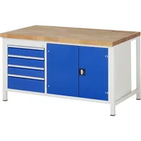 RAU GmbH RAU Werkbank 1500x900x840-1040mm 4xSchublade-TA 1xTür l.gre.bl 4040376266507 RAU GmbH