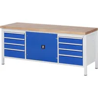 RAU GmbH RAU Werkbank 2000x700x840-1040mm 8xSchublade-TA 1xTür l.gre.bl 4040376059413 RAU GmbH