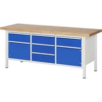 RAU GmbH RAU Werkbank 2000x700x840-1040mm 5xSchublade-TA 2xTür l.gre.bl 4040376455567 RAU GmbH