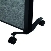 MAUL Akustik-Trennwand MAULconnecto 9605189, dunkelgrau, braun 100,0 x 182,0 cm mit Rollen, 1 St.