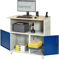 RAU GmbH RAU Computertisch 1100x790x1130mm stationär l.gre.bl 4040376818584 RAU GmbH