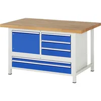RAU GmbH RAU Werkbank 1500x900x840-1040mm 5xSchublade-TA 1xTür l.gre.bl 4040376259509 RAU GmbH