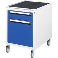 RAU GmbH Rollcontainer EUS32AM11, enzianblau/lichtgrau, 2 Schubladen, Stahl, pulverbeschichtet, abschließbar 4040376903686 RAU GmbH