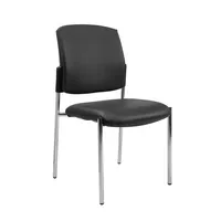 Topstar Besucherstuhl Medical 10, schwarz / chrom, ohne Armlehnen, 4-Fuß-Gestell 4014296935003 Topstar