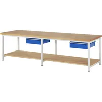 RAU GmbH RAU Werkbank 3000x900x840-1040mm 2xSchublade-TA l.gre.bl 4040376259936 RAU GmbH