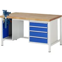 RAU GmbH RAU Werkbank 1500x900x840-1040mm 4xSchublade-TA SSKL l.gre.bl 4040376240897 RAU GmbH