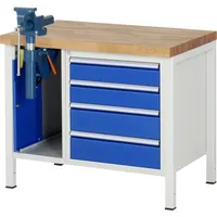RAU GmbH RAU Werkbank 1000x700x840-1040mm 4xSchublade-TA SSKL l.gre.bl 4040376224316 RAU GmbH