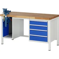 RAU GmbH RAU Werkbank 1500x700x840-1040mm 4xSchublade-TA SSKL l.gre.bl 4040376238849 RAU GmbH