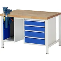 RAU GmbH RAU Werkbank 1250x900x840-1040mm 4xSchublade-TA SSKL l.gre.bl 4040376234056 RAU GmbH