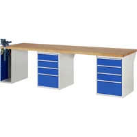 RAU GmbH RAU Werkbank 3000x900x890mm 8xSchublade-TA 1xSSKL l.gre.bl 4040376259059 RAU GmbH