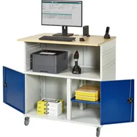 RAU GmbH RAU Computertisch 1100x790x1180mm mobil l.gre.bl 4040376818577 RAU GmbH