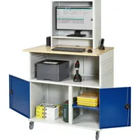 RAU GmbH RAU Computertisch 1100x790x1890mm Monitorgehäuse mobil l.gre.bl 4040376879332 RAU GmbH