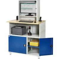 RAU GmbH RAU Computertisch 1100x790x1840mm Monitorgehäuse stationär l.gre.bl 4040376879301 RAU GmbH