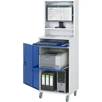 RAU GmbH RAU Computerschrank 650x520x1895mm Monitorgehäuse mobil l.gre.bl 4040376919311 RAU GmbH