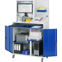 RAU GmbH RAU Computerschrank 1100x520x1895mm Monitorgehäuse mobil l.gre.bl 4040376919243 RAU GmbH