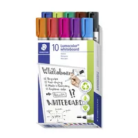 Staedtler Boardmarker Lumocolor 351, 351B-10, Etui, 10-farbig sortiert, 2mm Rundspitze 4007817076613 Staedtler 10 Stück
