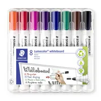Staedtler Boardmarker Lumocolor 351, 351-WP8, Etui, 8-farbig sortiert, 2mm Rundspitze 4007817186244 Staedtler 8 Stück