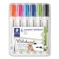 Staedtler Boardmarker Lumocolor 351, 351-WP6-1, Etui, 6-farbig sortiert, 2mm Rundspitze 4007817074435 Staedtler 6 Stück