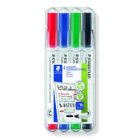 Staedtler Boardmarker-Set Lumocolor 341 compact, 341-WP4, Etui, 4-farbig sortiert, 1-2mm Rundspitze 4007817341001 Staedtler 4 Stück