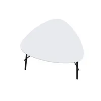 PAPERFLOW Beistelltisch LAZY, 45cm (H), 60,5x45x50cm (BxT), Trapezform, weiß / schwarz 3660141226256 PAPERFLOW