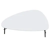 PAPERFLOW Beistelltisch LAZY, 40cm (H), 93x40x50cm (BxT), Trapezform, weiß / schwarz 3660141226270 PAPERFLOW