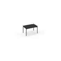PAPERFLOW Beistelltisch MEET, 40cm (H), 75x40x50cm (BxT), rechteckig, schwarz / schwarz 3660141226300 PAPERFLOW
