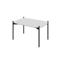 PAPERFLOW Beistelltisch MEET, 40cm (H), 75x40x50cm (BxT), rechteckig, weiß / schwarz 3660141226317 PAPERFLOW