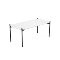 PAPERFLOW Beistelltisch MEET, 40cm (H), 100x40x50cm (BxT), rechteckig, weiß / schwarz 3660141226331 PAPERFLOW