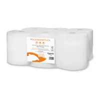 Tapira Rollenhandtücher Plus 07730019, Außenabrollung, 2-lagig, weiß, Tissue 4260339551192 Tapira 6 Stück