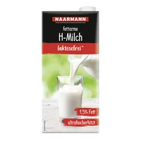 Naarmann H-Milch 002960, 1,5% Fett, laktosefrei, 12x 1 Liter, im Tetrapack 4065400802964 Naarmann 12 Stück