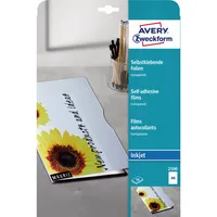 AVERY Zweckform Inkjetfolie 2500, A4, für Inkjetdrucker, 0,17mm, selbstklebend, transparent 4004182025000 AVERY Zweckform 10 Stück