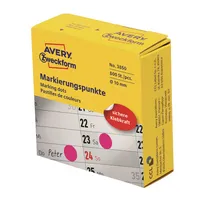 AVERY Zweckform Markierungspunkte 3850, magenta, Ø 10mm 4004182038505 AVERY Zweckform 800 Stück