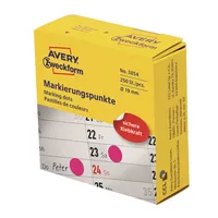 AVERY Zweckform Markierungspunkte 3854, magenta, Ø 19mm 4004182038543 AVERY Zweckform 250 Stück