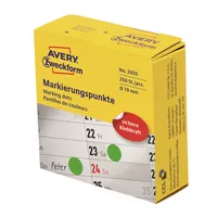 AVERY Zweckform Markierungspunkte 3855, grün, Ø 19mm 4004182038550 AVERY Zweckform 250 Stück