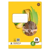 Staufen Schulheft 040432026 Style, Lineatur 26 / kariert mit weißem Rand / keine, A4, 80g, gelb, 32 Blatt / 64 Seiten 9002244552674 Stau