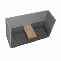 Rocada 2 Sitzer Besprechungsecke mit Tisch und Stromanschluss schwarz /grau 1805-4-1 soft seating 8427951180544 Rocada