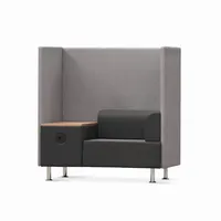rocada Besprechungsecke Soft Seating schwarz, grau grau Stoff 125,0 x 68,0 x 137,0 cm, 1 St.