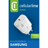 Cellularline Cellularline USB Typ-C Super Fast Travel Charger 25W Whit