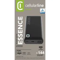 Cellularline Powerbank ESSENCE PBESSENCE20000K, schwarz, 20000 mAh 8018080428630 Cellularline
