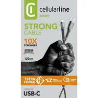 Cellularline Kabel USB-AUSB-C TETRACABTYC1MK 1,2m sw 8018080312373 Cellularline