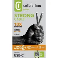 Cellularline Kabel USB-CUSB-C TETRACABC2C1MK 1,2m sw 8018080372971 Cellularline