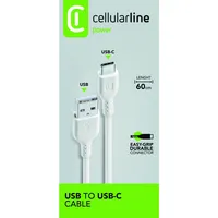 Cellularline Kabel USB-AUSB-C USBDATA06USBCW 0,6m ws 8018080295706 Cellularline
