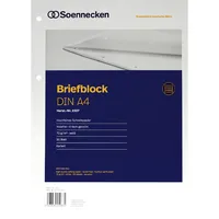 Soennecken Briefblock 2307, Lineatur 28 / kariert, A4, 70g, weiß, 50 Blatt 4003630010872 Soennecken