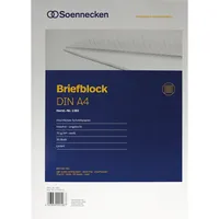 Soennecken Briefblock 1381, Lineatur 21 / liniert, A4, 70g, weiß, 50 Blatt 4003630001467 Soennecken