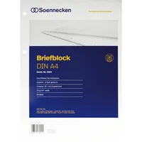 Soennecken Briefblock 2304, Lineatur 28 / kariert, A4, 70g, weiß, 50 Blatt 4003630139115 Soennecken