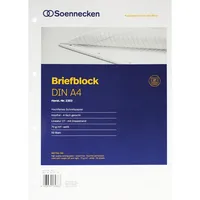 Soennecken Briefblock 2303, Lineatur 23 / rautiert, A4, 70g, weiß, 50 Blatt 4003630139863 Soennecken