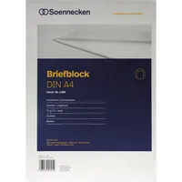 Soennecken Briefblock 1380, Lineatur 20 / blanko, A4, 70g, weiß, 50 Blatt 4003630001450 Soennecken