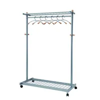 Alba Mobile Garderobe BxTxH 114x55x180cm grau-metallic/buche