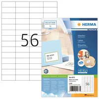 HERMA Universaletikett PREMIUM 52,5 x 21,2 mm (B x H) – Weiß | 70 g/m²