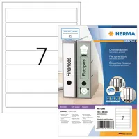 Herma Rückenschilder Special 4283, weiß, schmal/kurz, 38x192mm, selbstklebend, permanent  4008705042833 Herma 700 Stück